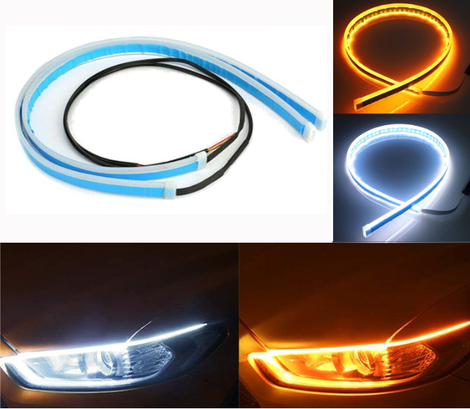 LED Daylight Stripe Car DRL Daytime Running Light Headlight Running ...