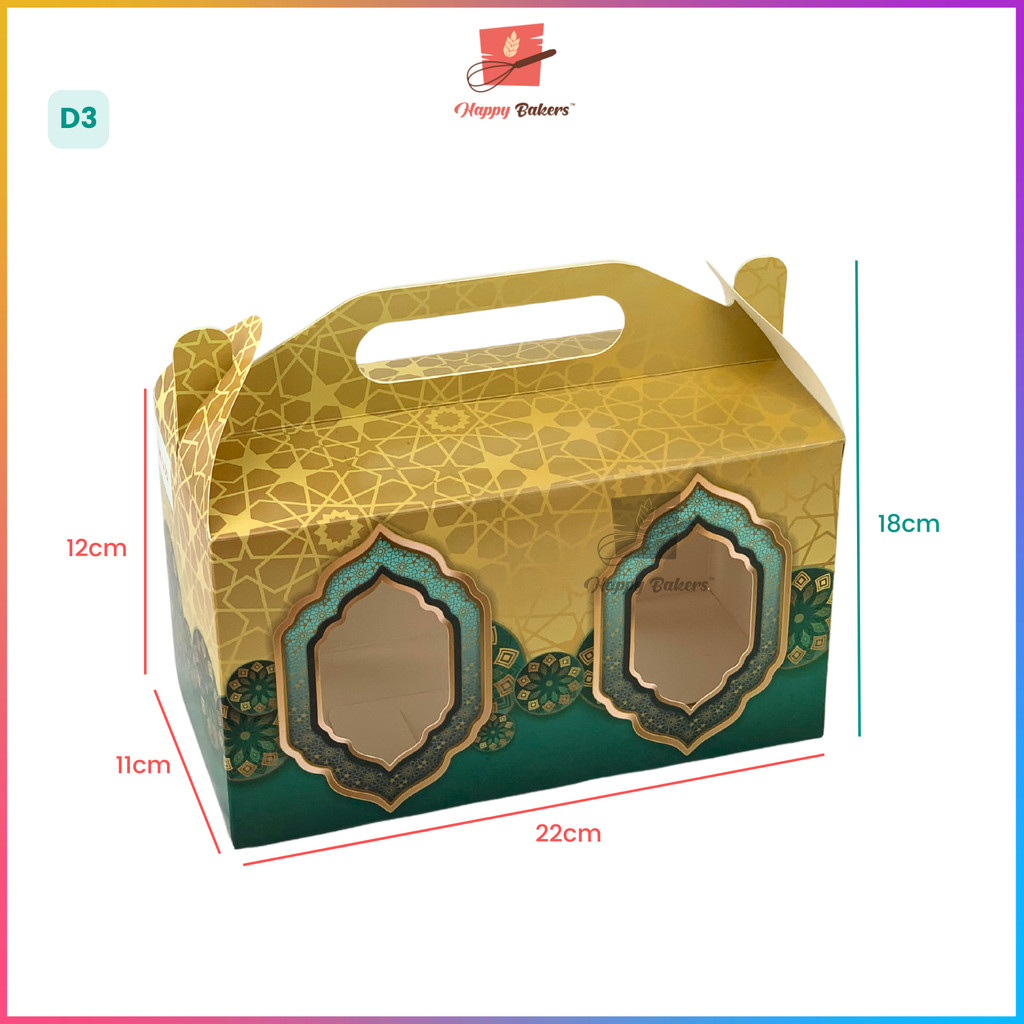 Hari Raya Gift Box With Handle For 2 Containers Botols Kotak Hadiah ...