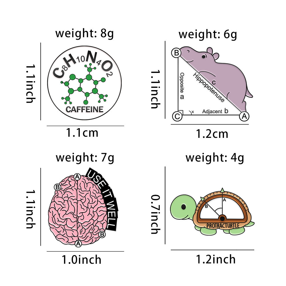 Chemical Element Enamel Pins Brooches Science Genes DNA Brooch Chemical ...