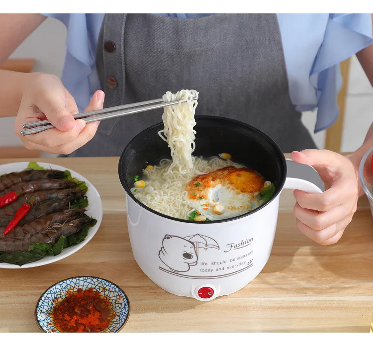 🔥Non Stick🔥1.8L Mini Rice Cooker Multifunction Pot Frying Pan Portable