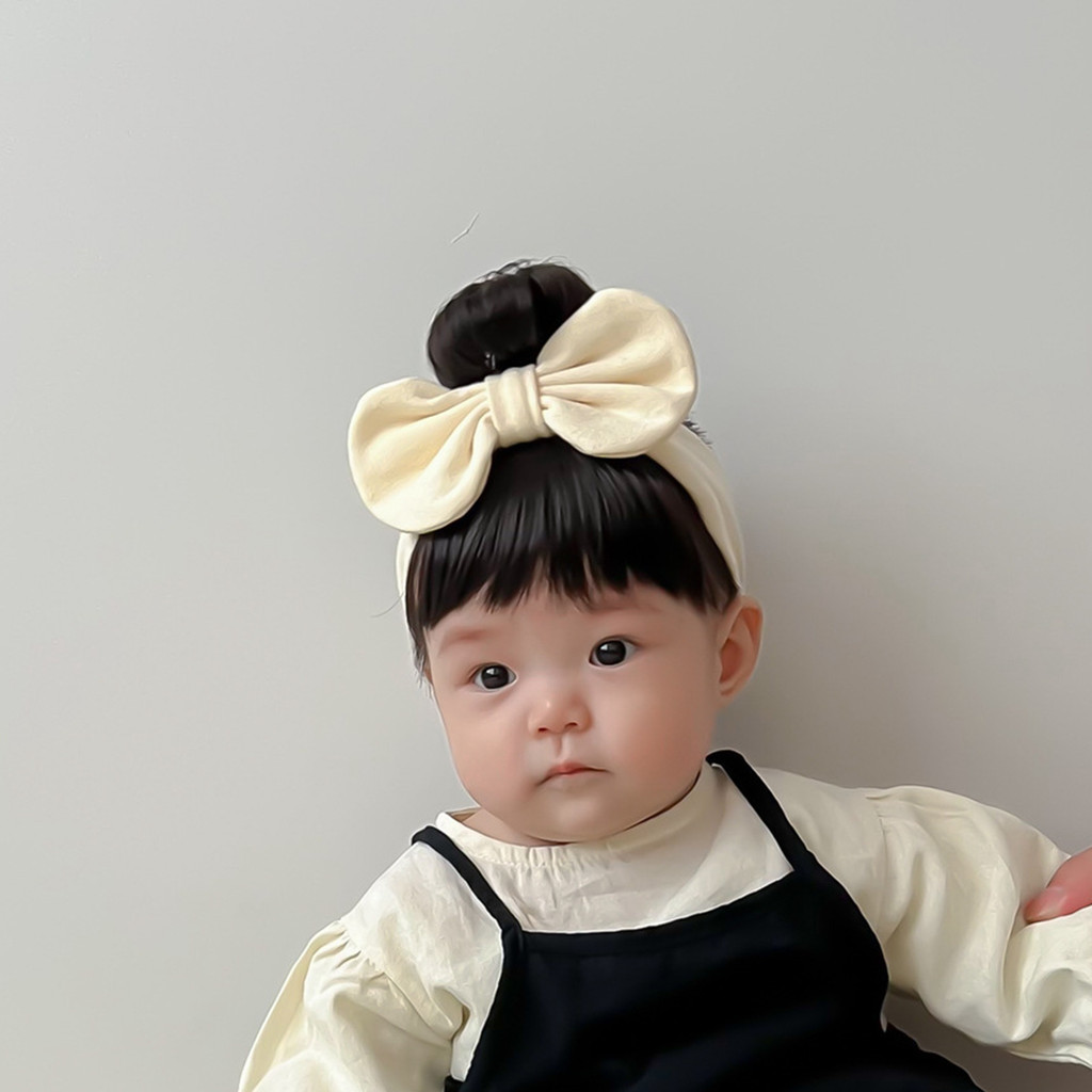 Fashionable Baby Girl Headband Cute Infant Bowknot Wig Hat Lovely ...