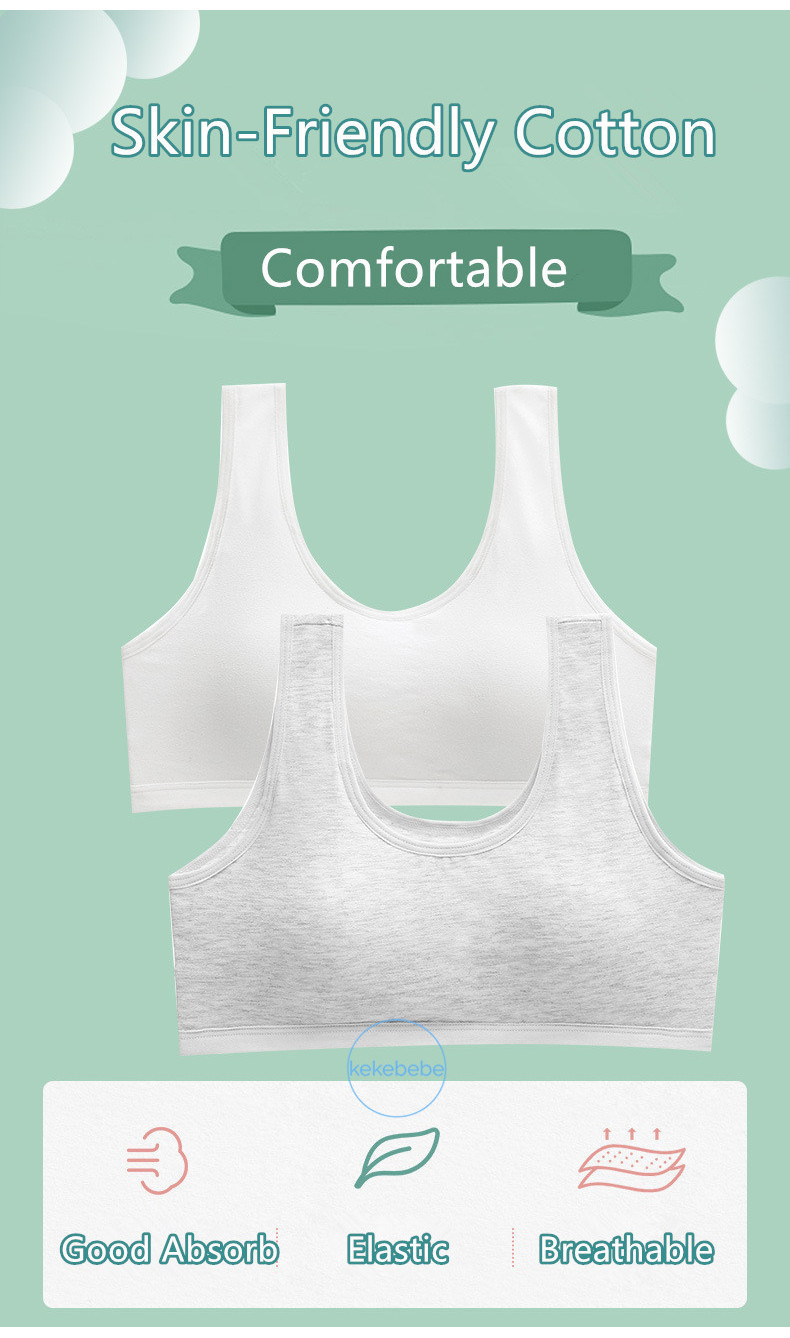 KEKEBEBE Teenage Girl Cotton Early Development Fixed 3D Cup Pad ...