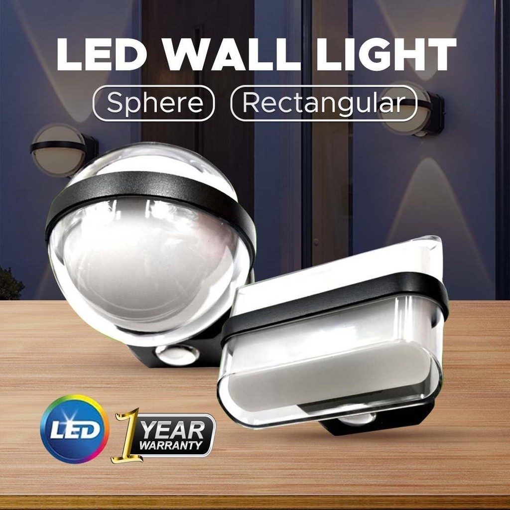 8W SPHERE RECTANGULAR LED WALL LAMP DECORATIVE MODERN LED WALL LIGHT ...