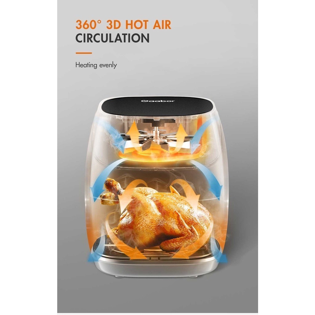 Gaabor Ketuhar Penggoreng Udara 3D Air Circulation Heating 6L GA-E6A