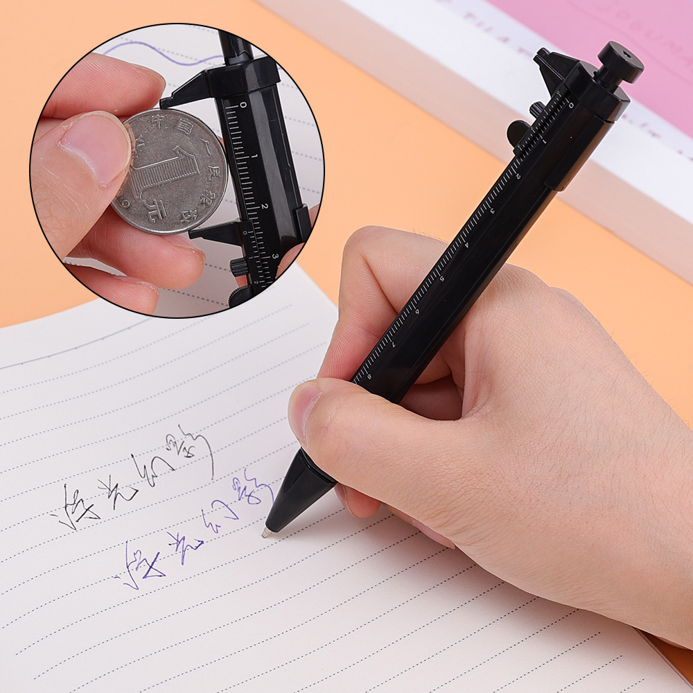 Smooth Writing Vernier Caliper Roller Ball Pen Portable Student Measure ...
