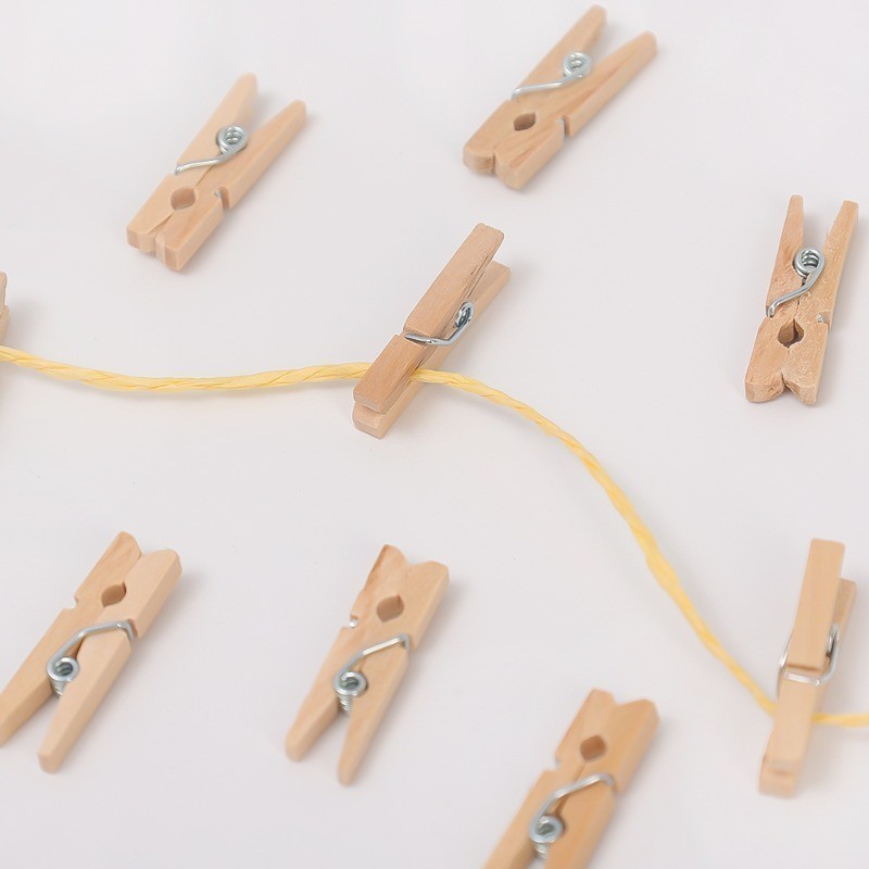 100Pcs/Lot DIY Handicrafts Photos Papers Display Clips Mini Wooden ...