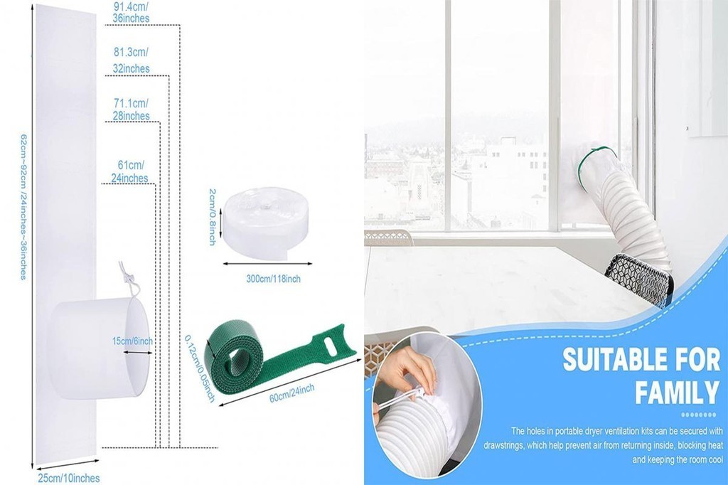 wanpanyu Window Seal Kit with Fastening Strap Drawstring Easy to ...