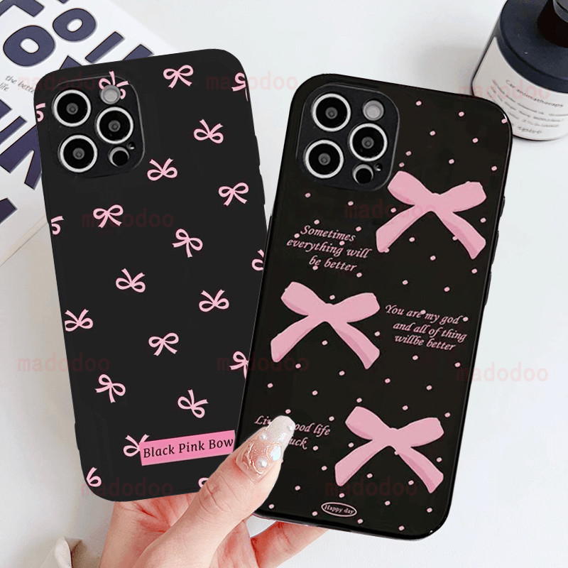 Pink Polka Dot Bow Ribbon Casing For Samsung Galaxy M51 M53 M52 M33 M23 ...