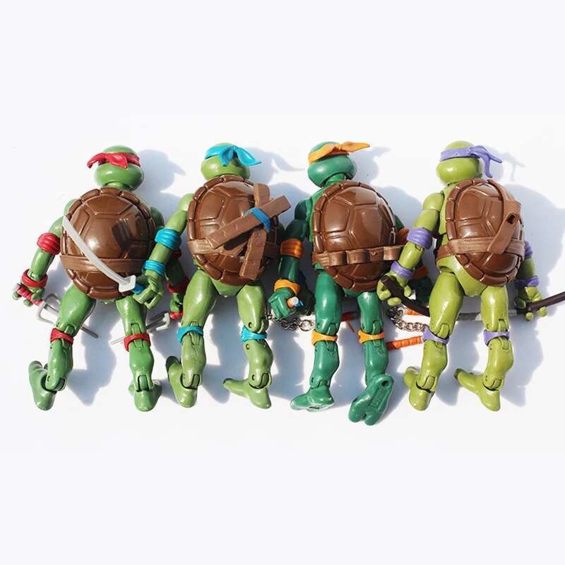 4pcs/Set Ninja Turtle Raph Mikey Donatello Action Figure Anime TMNT ...