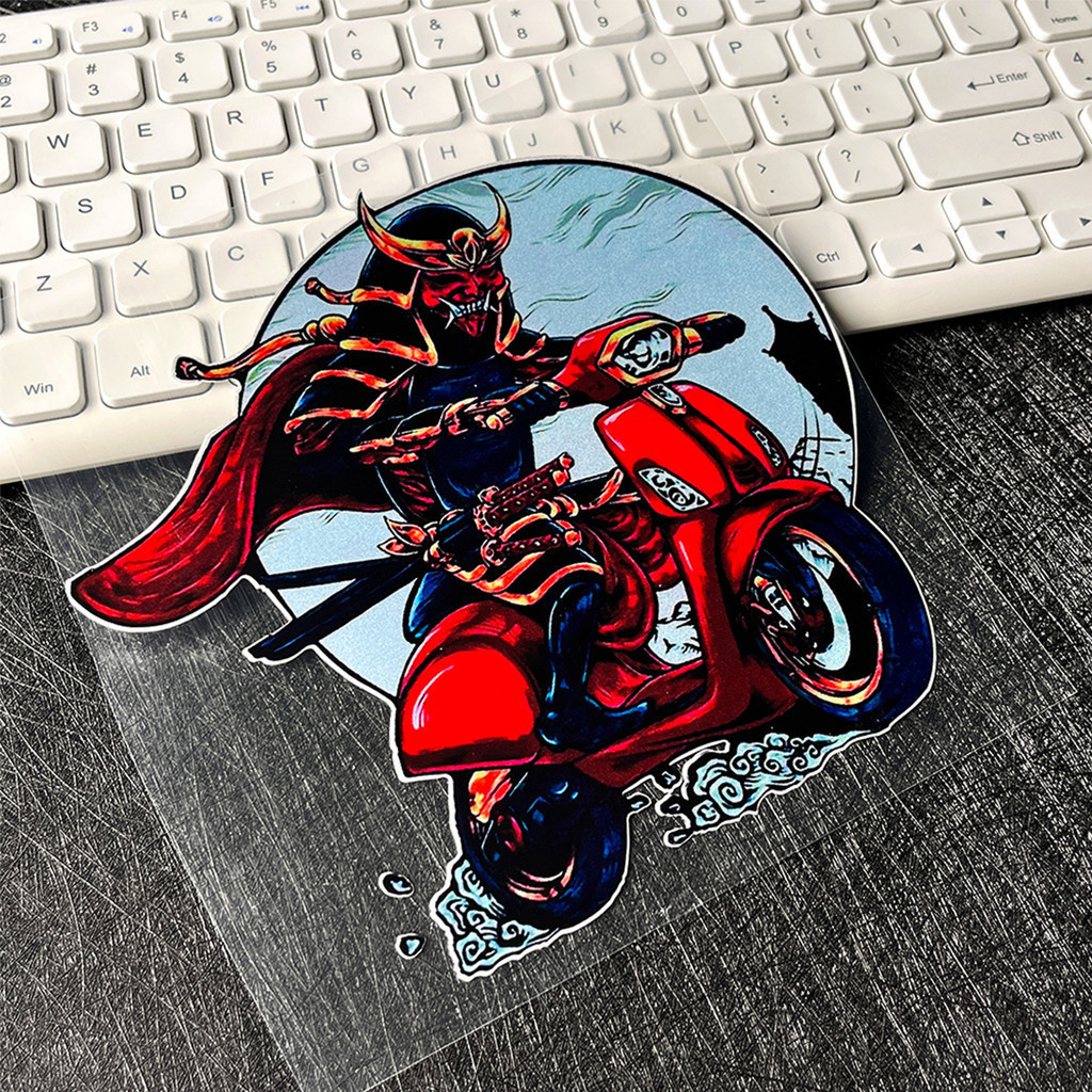 Reflector Sticker Length Car Styling JDM Japanese Demon Samurai ...