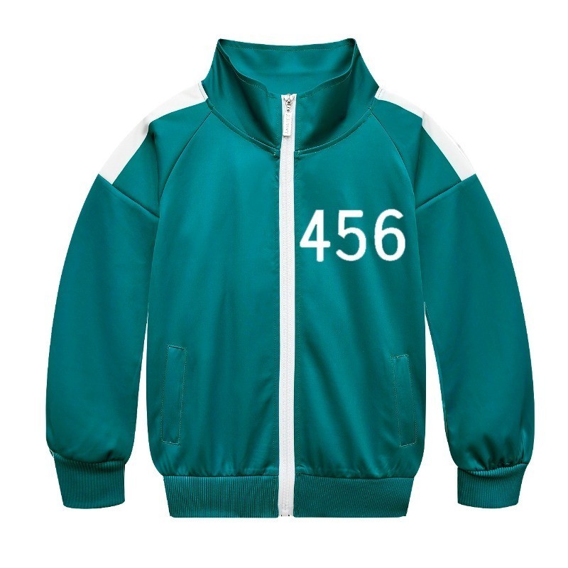 Squid Game Cosplay Costume for Kids 456 Suit Unisex Sports Outfit Coat ...