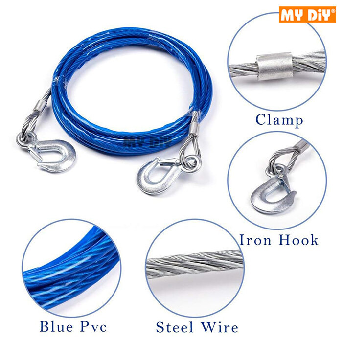 MYDIYSDNBHD - STEEL WIRE CABLE TOWING ROPE CABLE CAR TOWING ROPE WITH ...