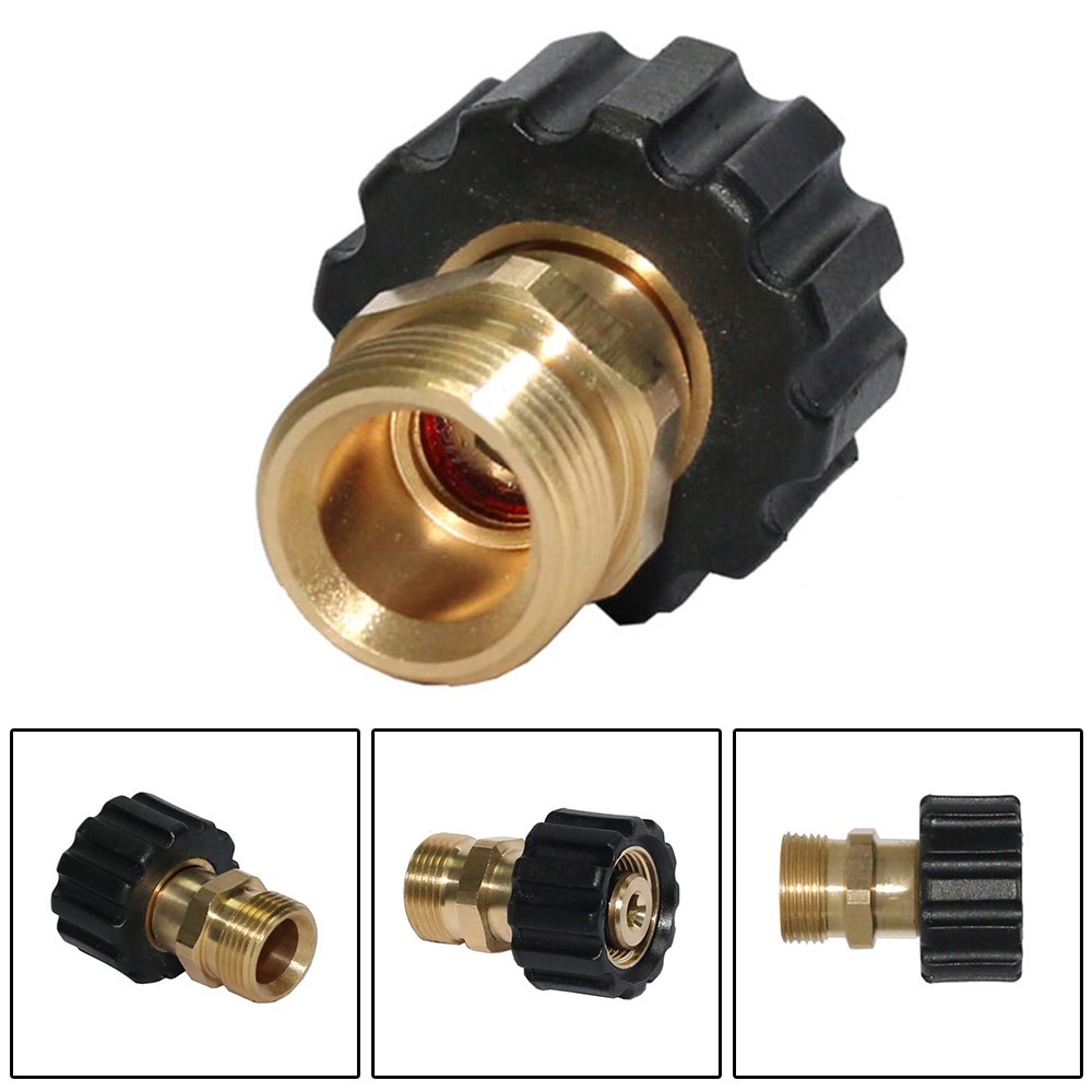 [BTQN] M22 Male/14mm to M22 Female/15mm Pressure Washer Hose Coupling ...