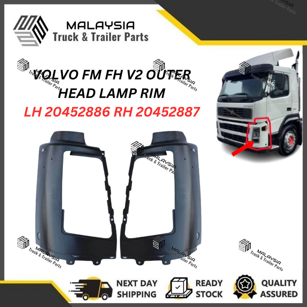 VOLVO FM FH12 V2 HEAD LAMP RIM RH 20452887 LH 20452886 | Shopee Malaysia