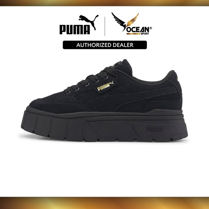 Puma Women Mayze Stack Suede Wns Upper Sneakers (Black) 38398301