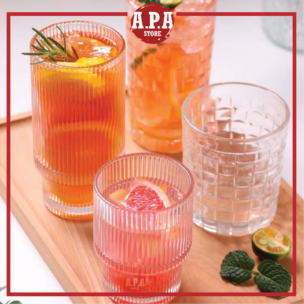 APA Ins Glass Cup Coffee Tea Mug Clear Vintage Smoothie Cups Creative ...