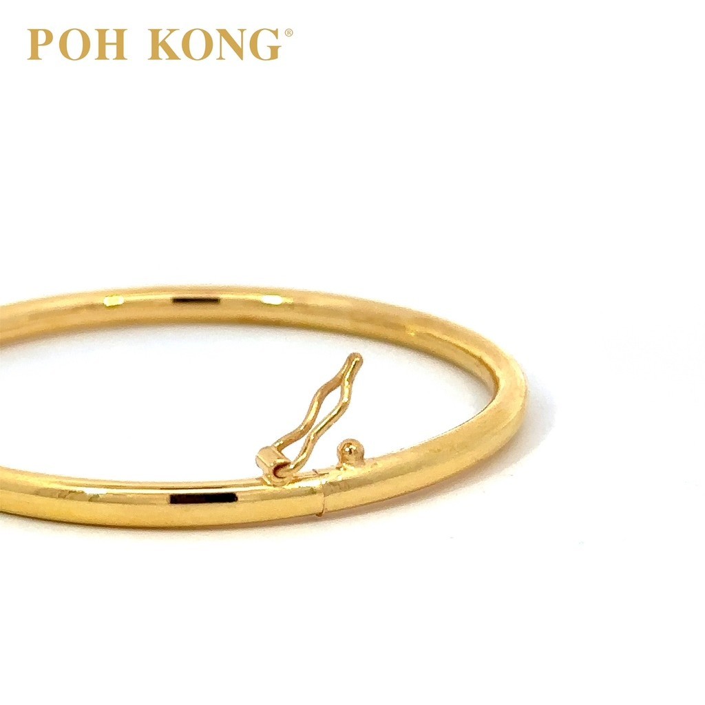 POH KONG 916 22K Gold Round Band Bangle 50mm Shopee Malaysia