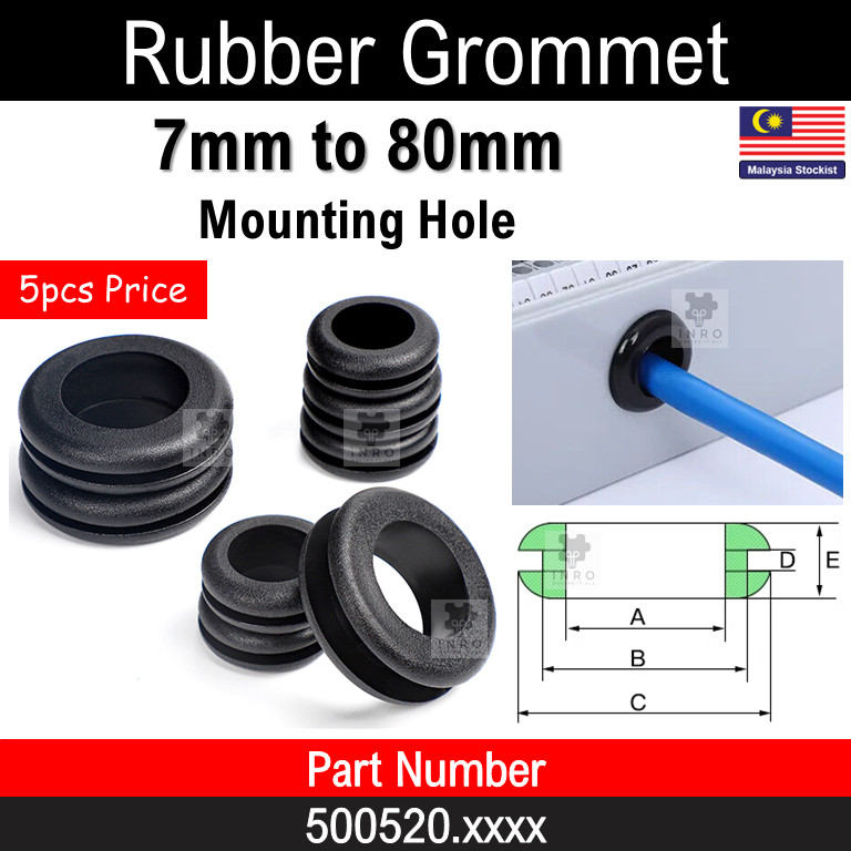 [3pcs / 5pcs price] Grommet, 7-80mm, Wire Protector | Shopee Malaysia