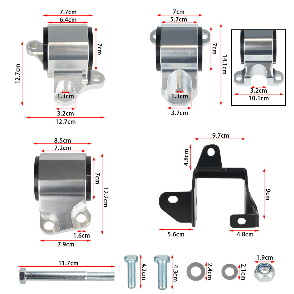 Car Modification Engine Bracket Kit 2-bolt/32-bolt For HONDA CIVIC ...