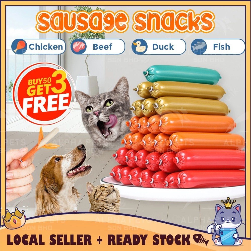 CATQUEEN Pets Cat Dog Treats Pet Food Snack Cat Sausage Makanan