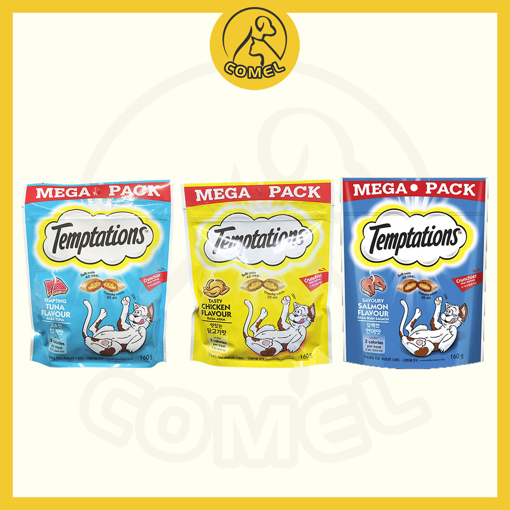 Temptations Mega Pack Crunchy Cat Biscuit/Cat Treats/Cat Snacks 160g ...