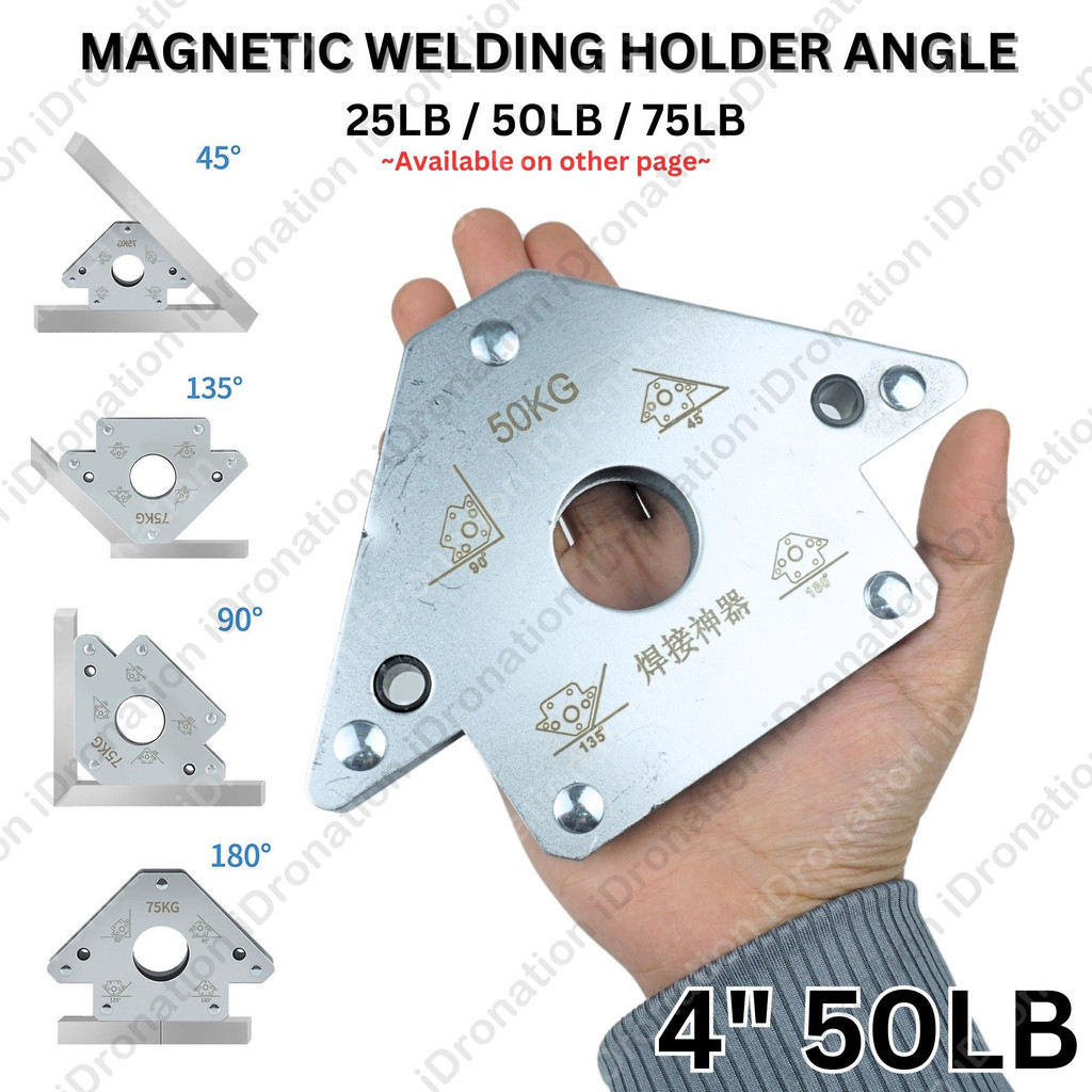 Stronger 4” 50LB Magnetic Welding Holder Angle Strong Magnet Welder ...