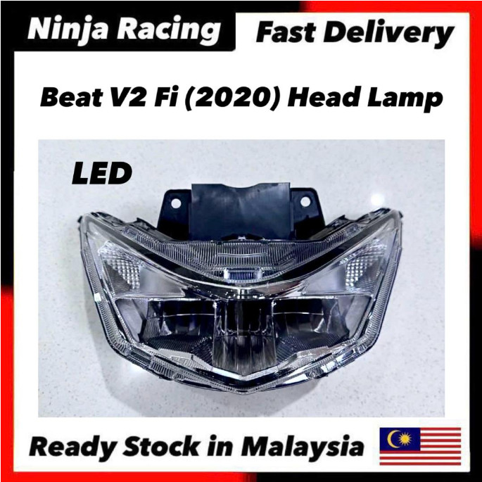 Honda Beat 110 V2 Fi Beat110 V2 Fi 2020 New Front Head Lamp LED Head Light Assy Lampu Besar