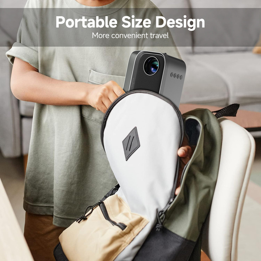 GOOJODOQ Portable Full HD 1080p Wi-Fi 4k Projector | Shopee Malaysia