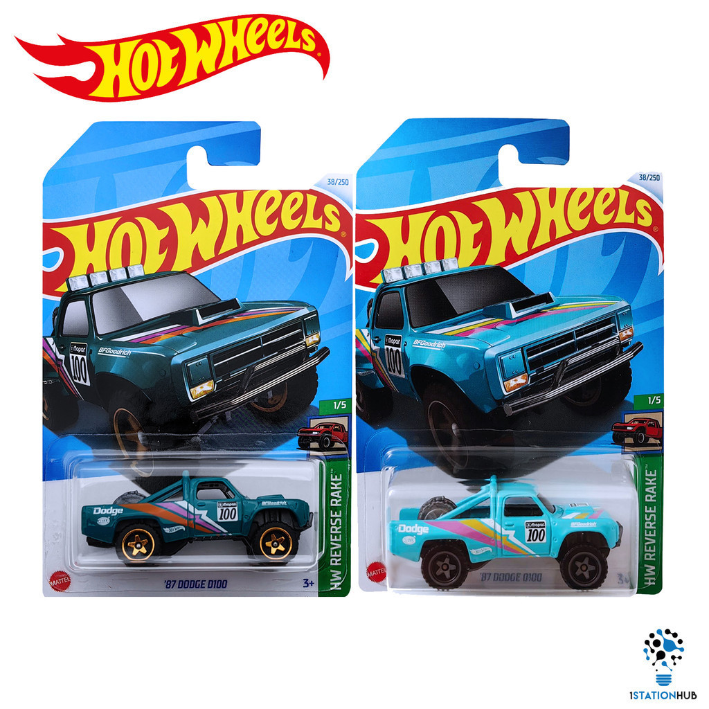 Hot Wheels HW REVERSE RAKE '87 DODGE D100 | Hotwheels Trucks Car ...