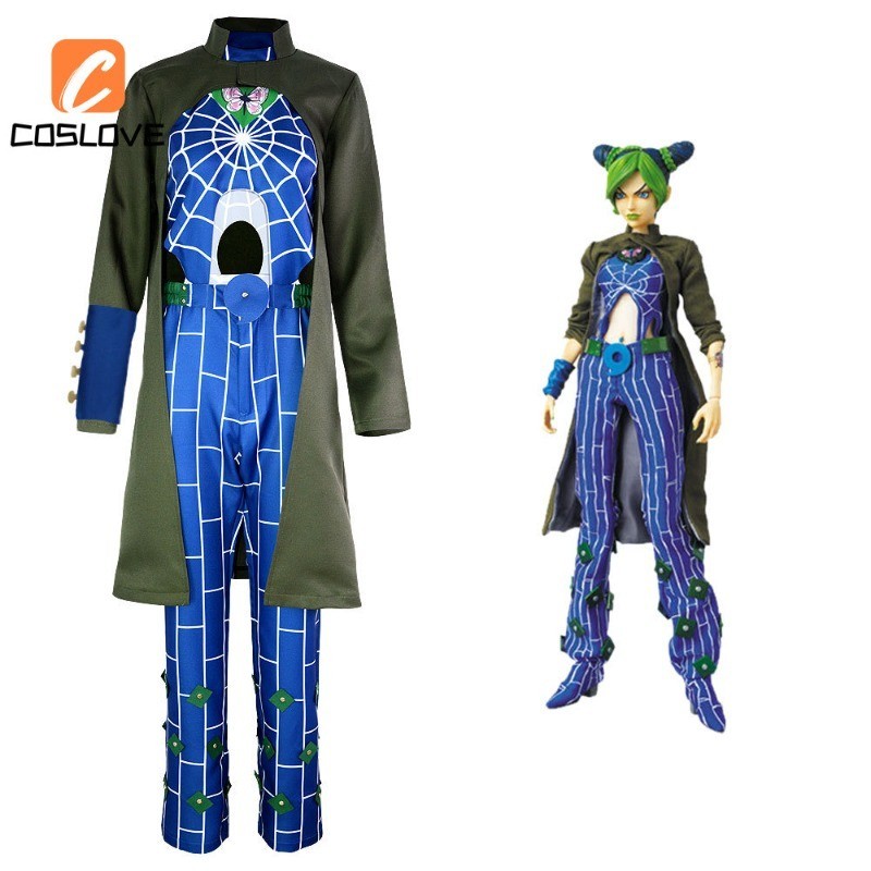 Anime JoJo's Bizarre Adventure Jolyne Cujoh Prison Cosplay Full Set ...