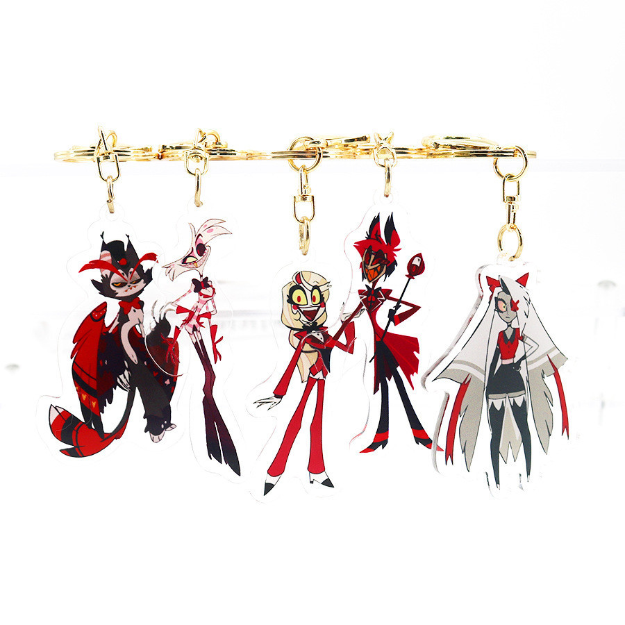 [Ready Stock]Hazbin Hotel keychain Same style peripheral personalized ...