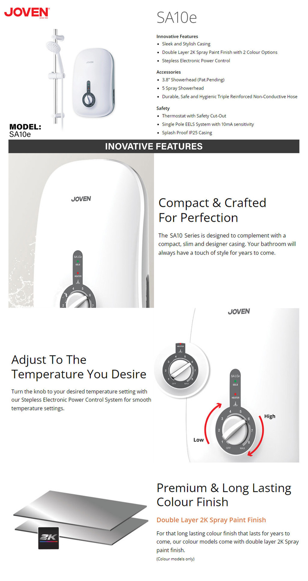 Joven Instant Water Heater SA8e SA10e SA20e | Shopee Malaysia