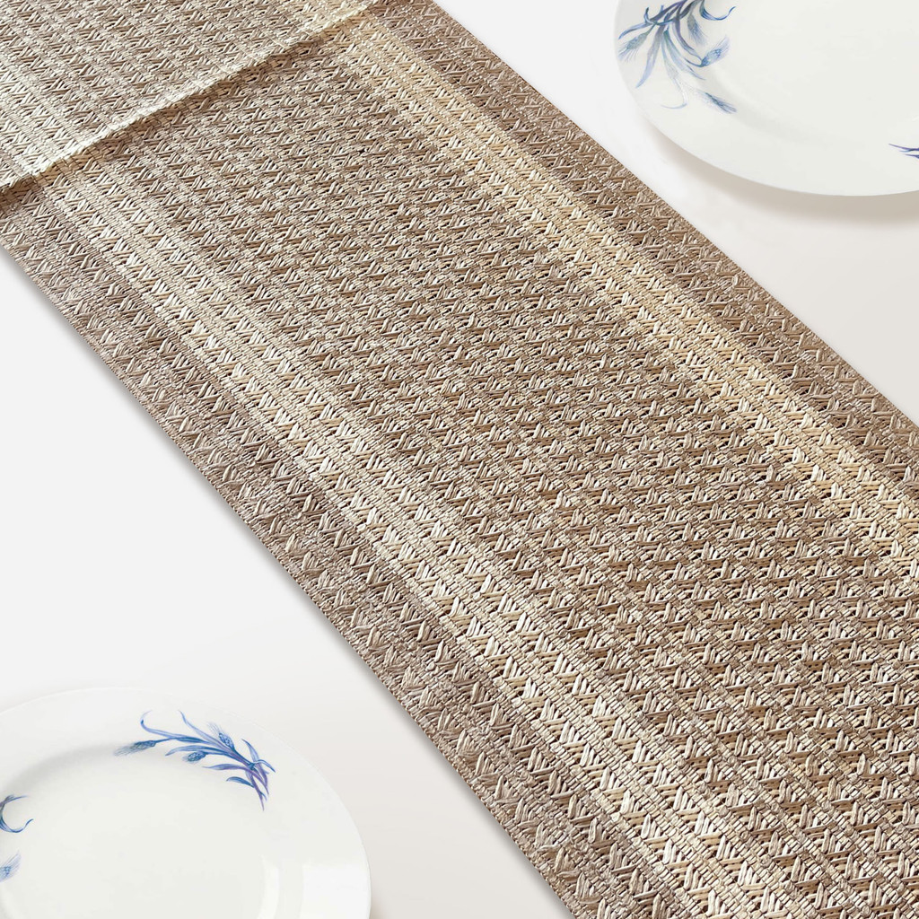 Romantika Loren GRAPHIC TABLE RUNNER 180CM Hand Woven Linen Rustic for ...
