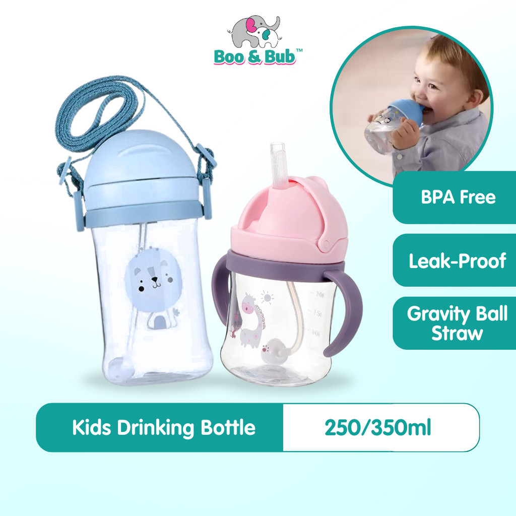 Boo&Bub 250ml 350ml baby drinking bottle kids children water bottle
