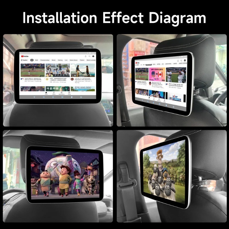 10.1inch Qled Headrest Monitor Display Android Touch Screen For Car ...