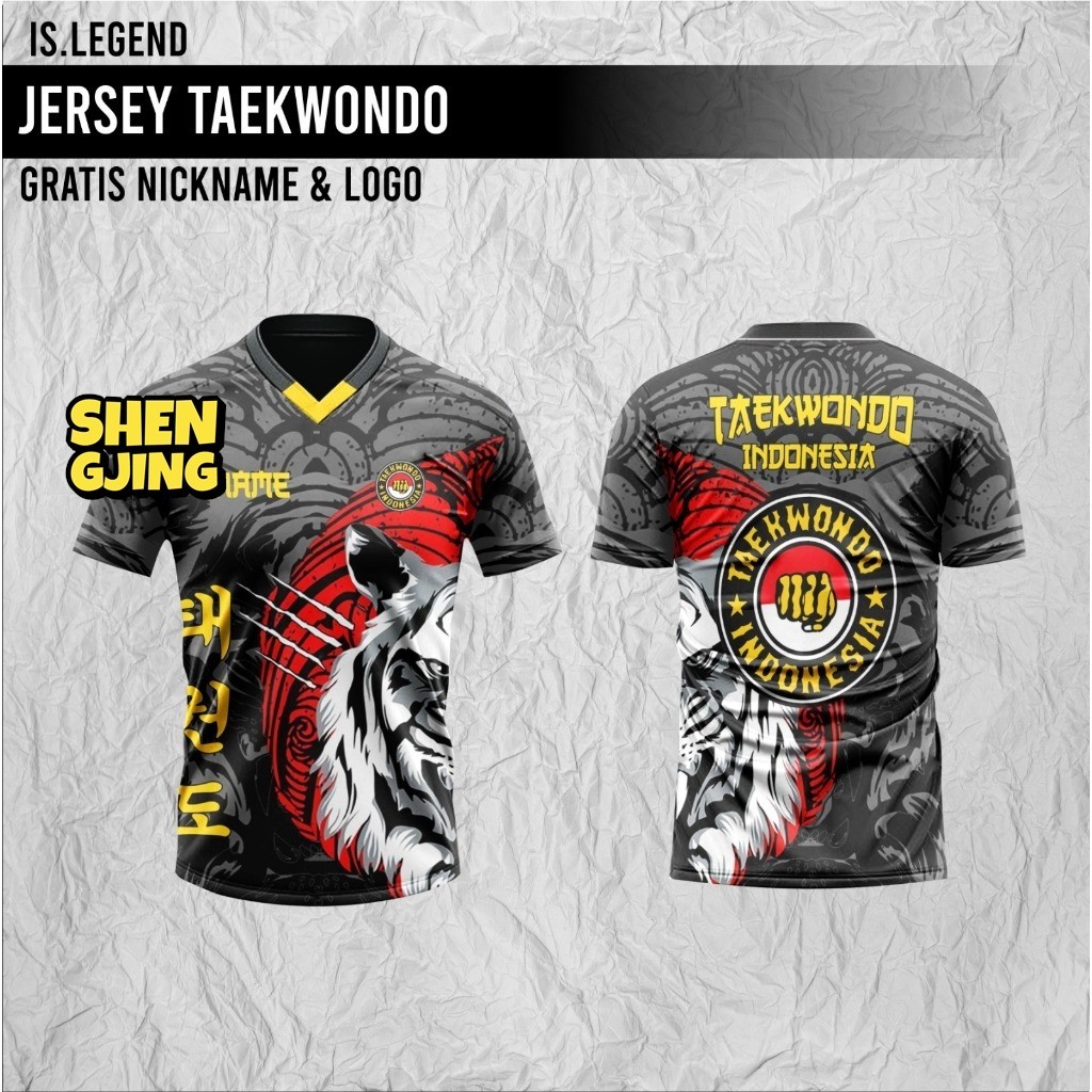 Jersey Taekwondo Tiger Camo Full Printing Free Nickname Bebas Custom ...