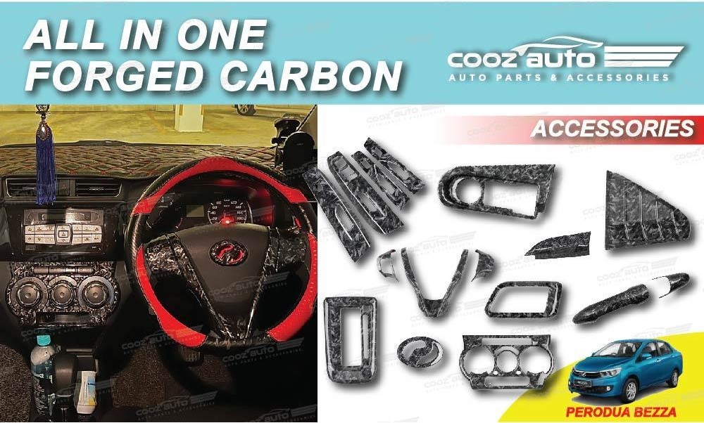 Car Perodua Bezza Forged Carbon Door Inner Handle Gear Panel Steering ...