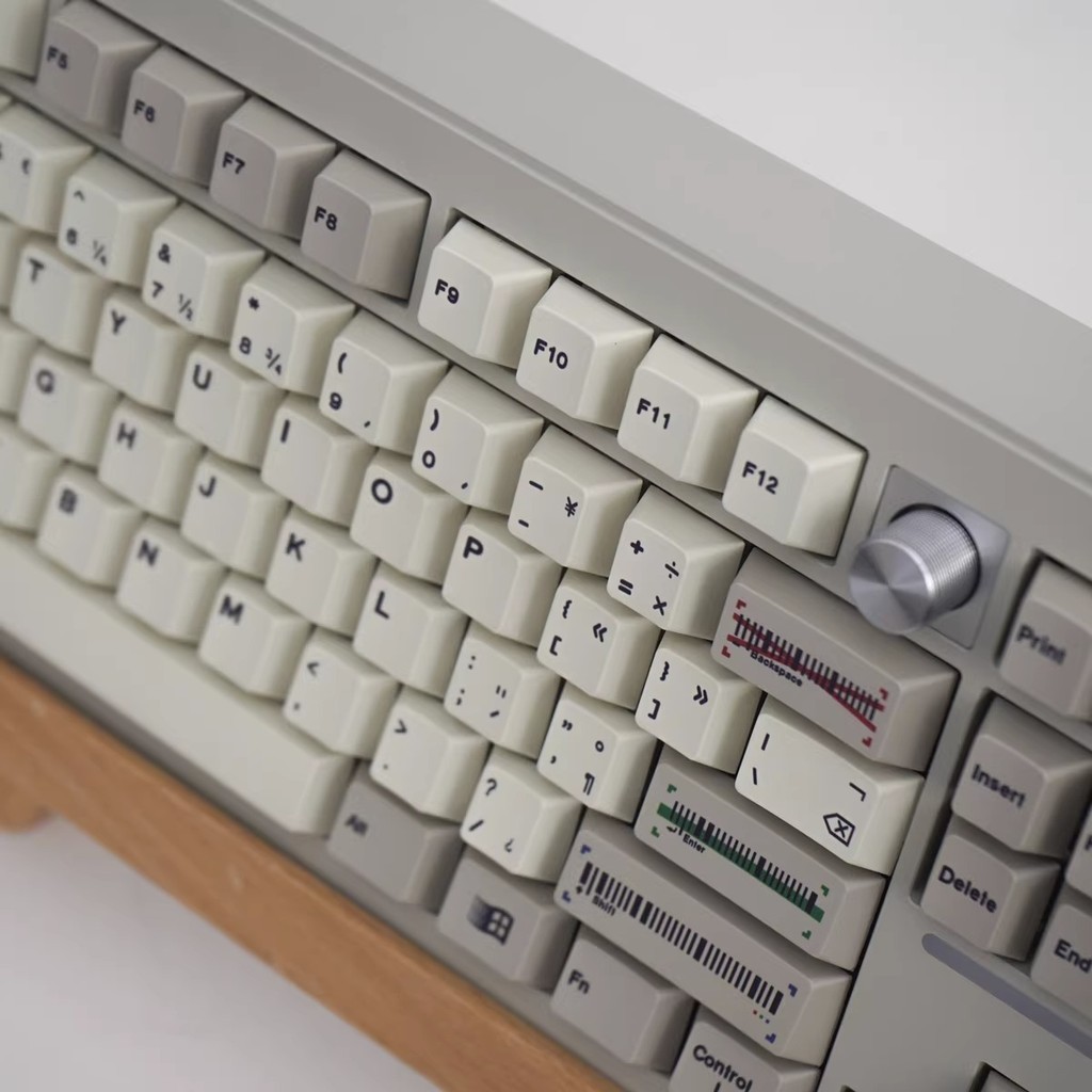 Retro Gray&White with Greek root Keycaps PBT Cherry Profile for MX ...