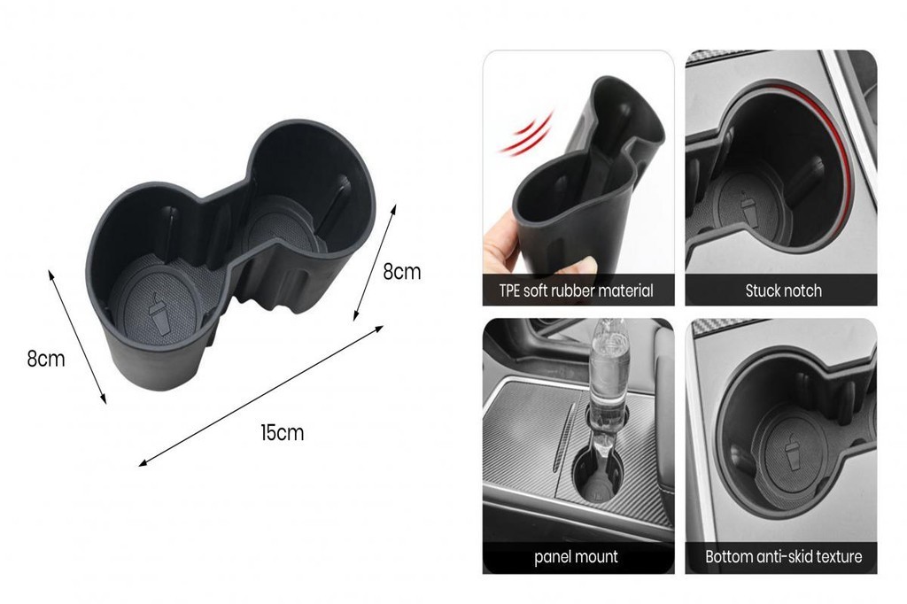Center Console Cup Holder Water Cup Holder Stable Cup Holder for Tesla ...