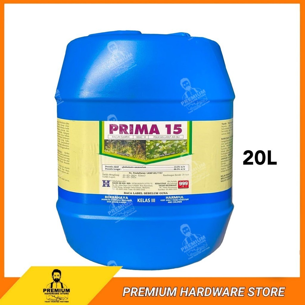 HALEX Prima 15 20 Liter Glufosinate Ammonium 13.5% Racun Rumput Kerbau ...