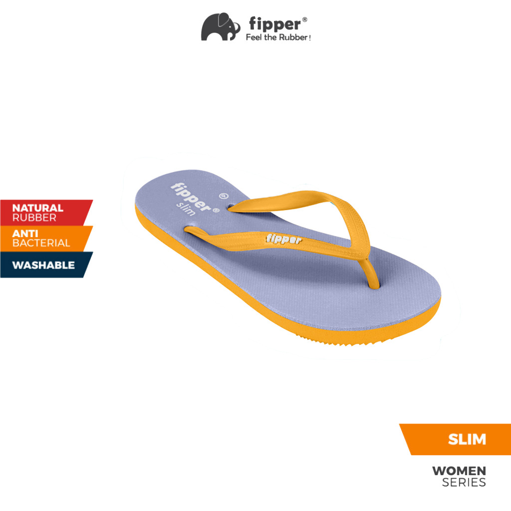 Fipper Slim Rubber Slipper for Women in Violet Rock Yellow Goldenrock Shopee Malaysia