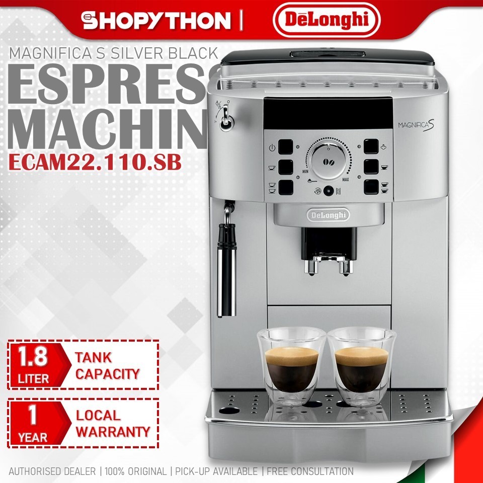 DELONGHI Magnifica S ECAM22.110.SB Silver Black (1.8L/1450W) Fully