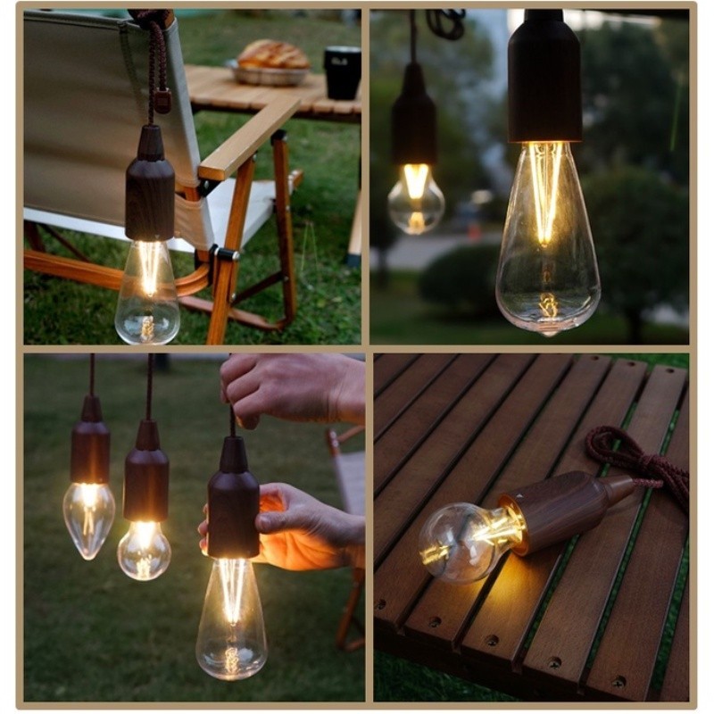 Kemah Camping Light Waterproof Hanging Pull String LED Light Atmosphere ...