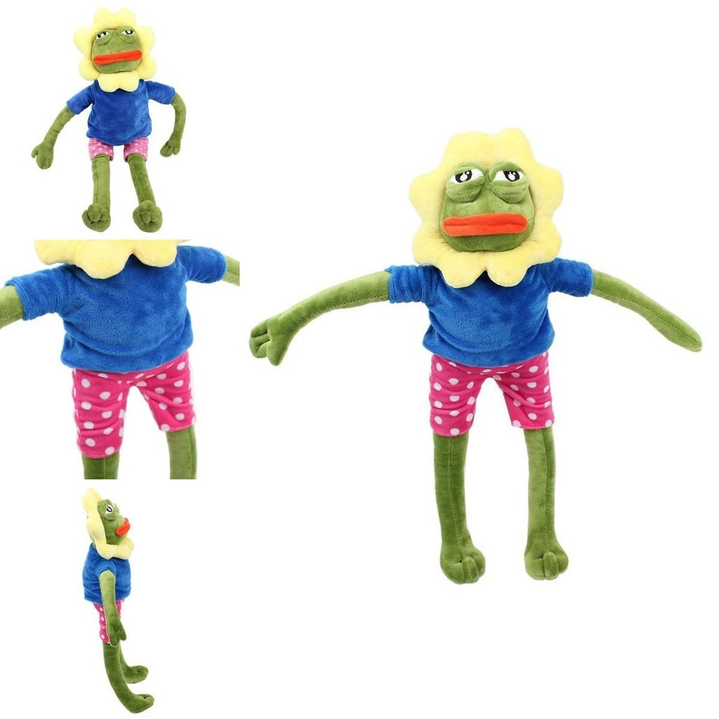 Frog Frog Sad Pepe Feels Bad Man Feels Good Man Sun Flower Doll Stuffed ...