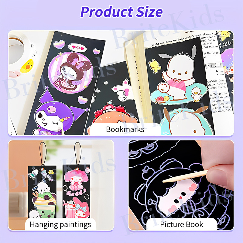 Kuromi Labubu Capycara Scratch Painting For Kids And Boys Girls Toys ...