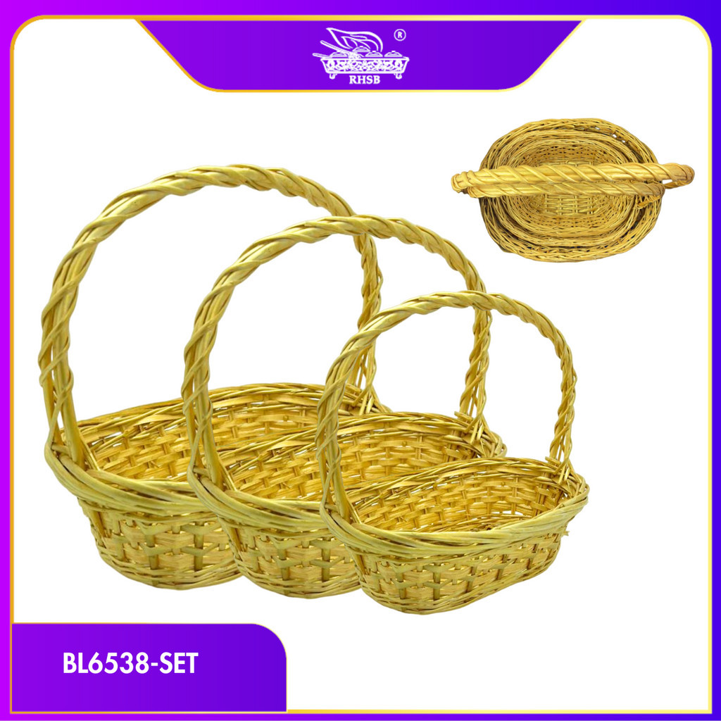 Promosi Basket Rattan Bakul Hamper Bakul Buah Basket Raga Rattan Bakul Hantaran 5739