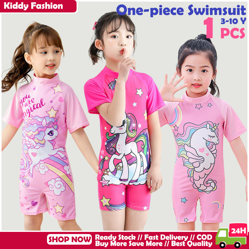 [COD] One-piece Swimsuit for Girls 3-10 Yrs Old Kids Unicorn Pattern ...