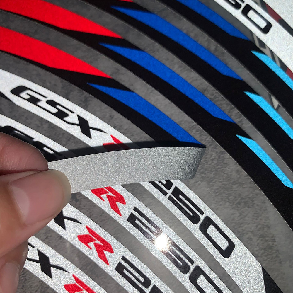 SUZUKI Reflective Hub Stickers 17'' Wheel Waterproof Decals Motorcycle ...