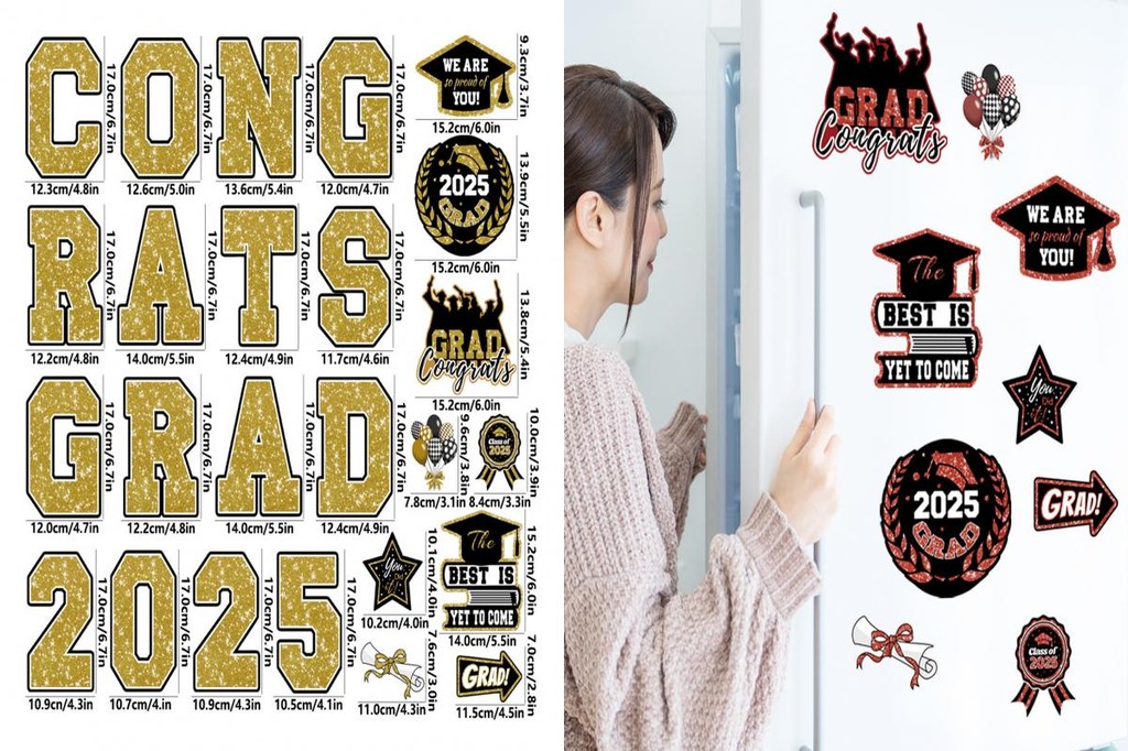 KDDT- Durable Graduation Stickers Graduation Car Decorations 2025 ...