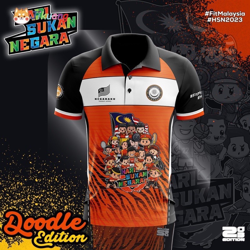 TSHIRT SUBLIMATION HARI SUKAN NEGARA DOODLE EDITON | Shopee Malaysia